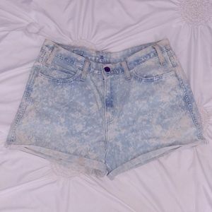 VINTAGE LEVIS ACID WASH HIGH RISE ORANGE TAB SHORTS